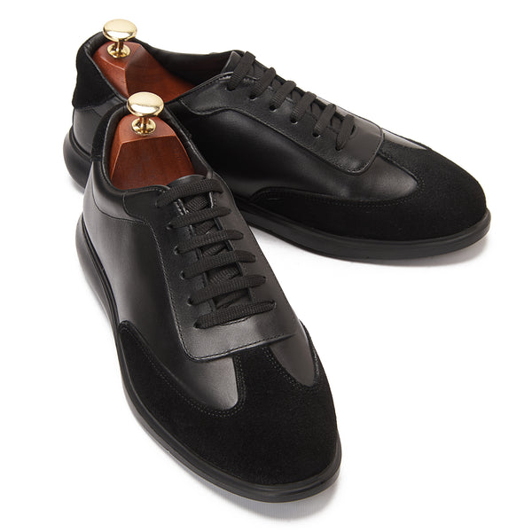 Vatrina Genuine Leather Sneakers - Black