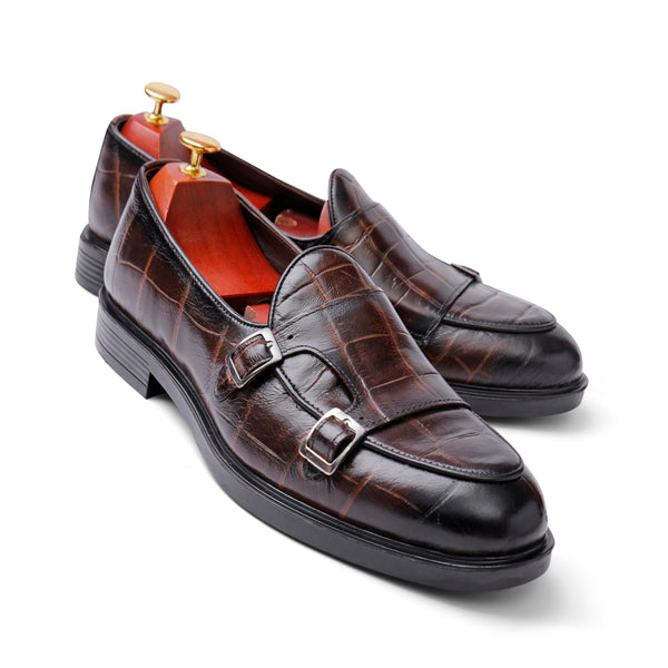 Vatrina Genuine Leather Monk - Brown