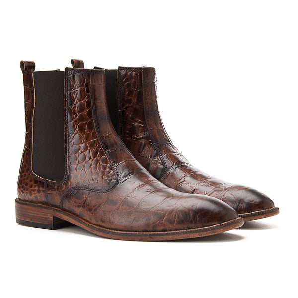 Vatrina Genuine Leather Sole Plain Toe Boot - Havan
