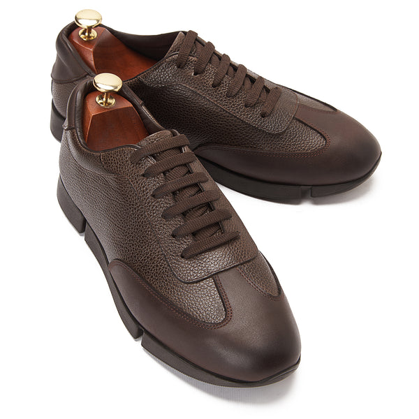 Vatrina Genuine Leather Sneaker - Brown
